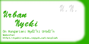 urban nyeki business card